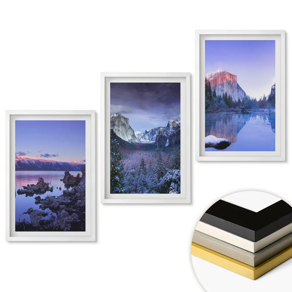 Triptych v ráme Malebné prírodné krajiny v troch verziách