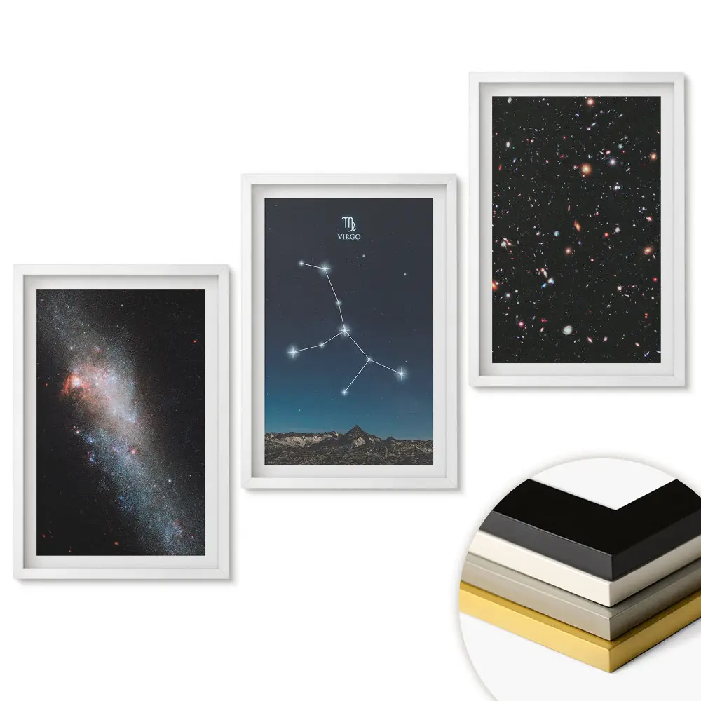 Triptych v ráme Kozmická krása v troch verziách