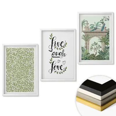 Triptych v ráme Inšpirácie rastlinami v interiérovom dizajne
