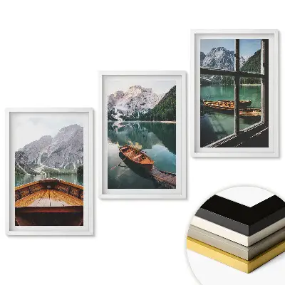 Triptych v ráme Pokoj pri vode a horách