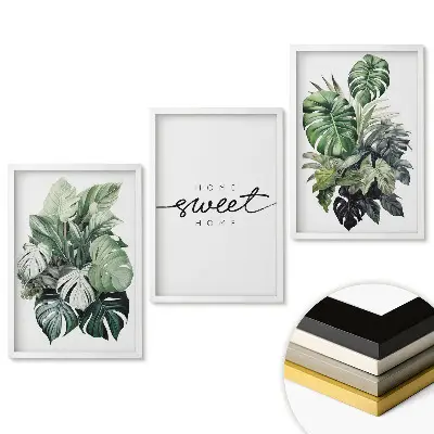 Triptych v ráme Zelená oáza vo vašom interiéri