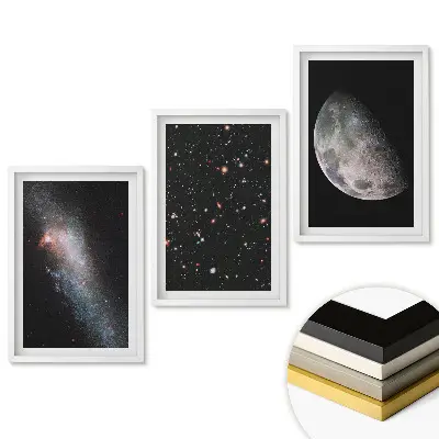 Triptych v ráme Kozmická krása vesmíru v obrazoch
