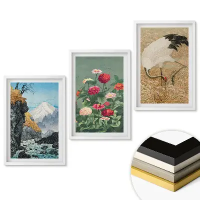 Triptych v ráme Krajiny a príroda v japonskom umení