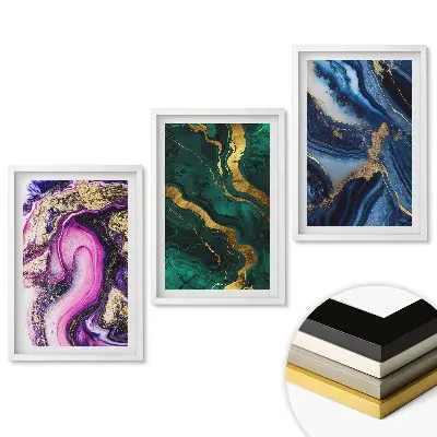 Triptych v ráme Zbierka abstraktných umeleckých diel