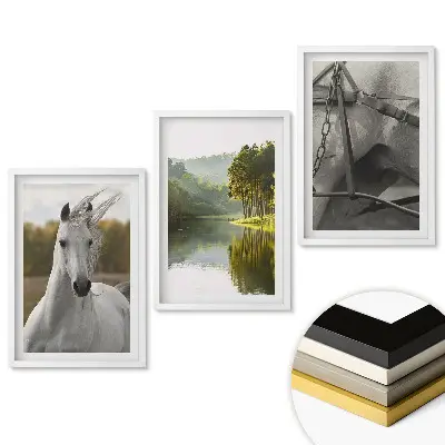 Triptych v ráme Kúzlo prírody a krása koní