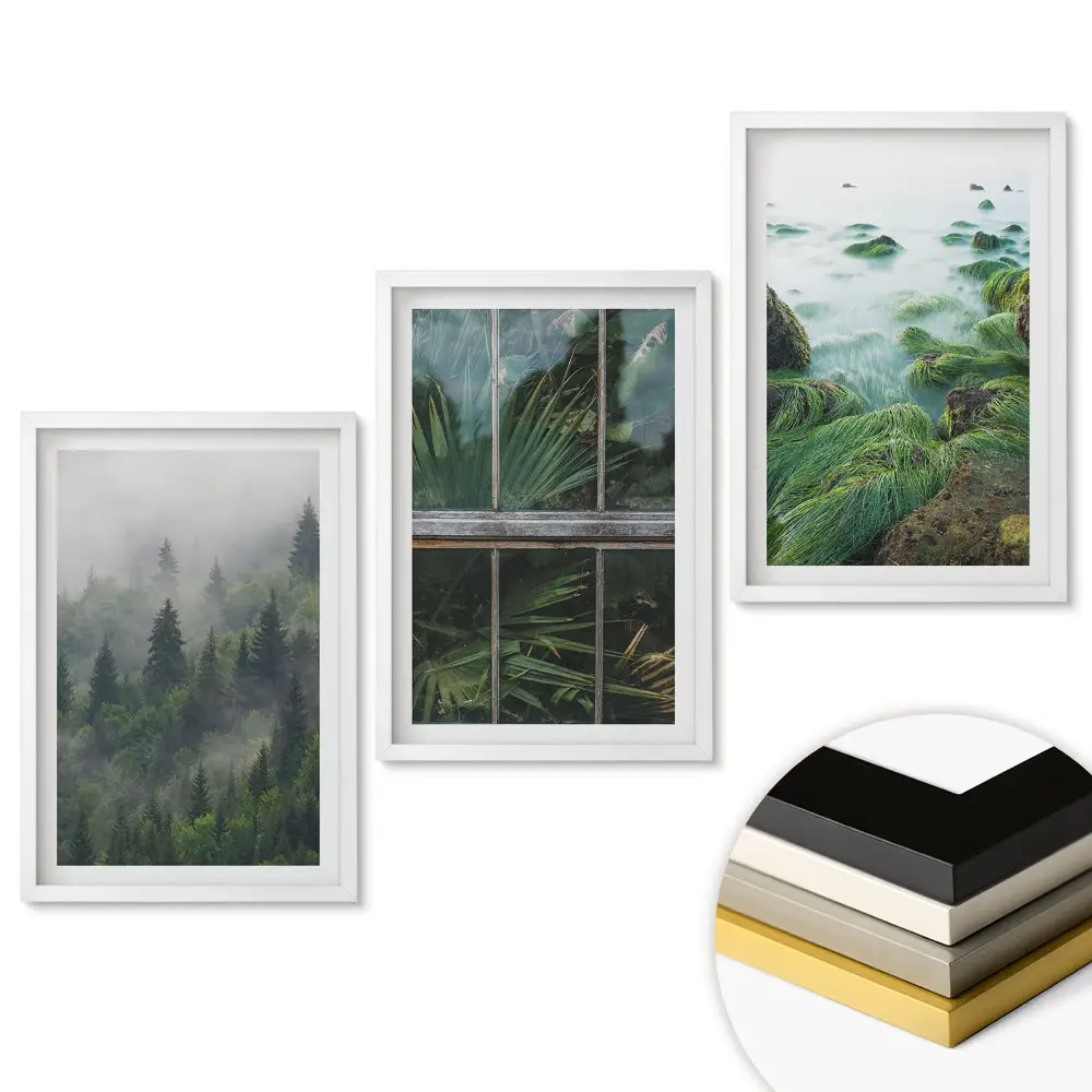 Triptych v ráme Zelené krajiny prírody v troch verziách