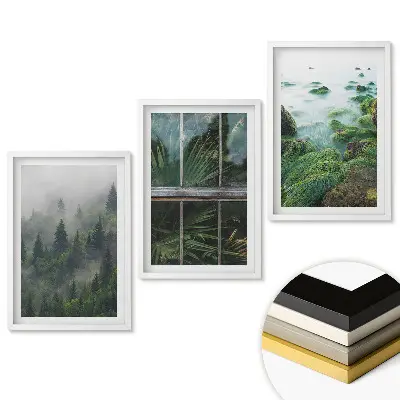 Triptych v ráme Zelené krajiny prírody v troch verziách