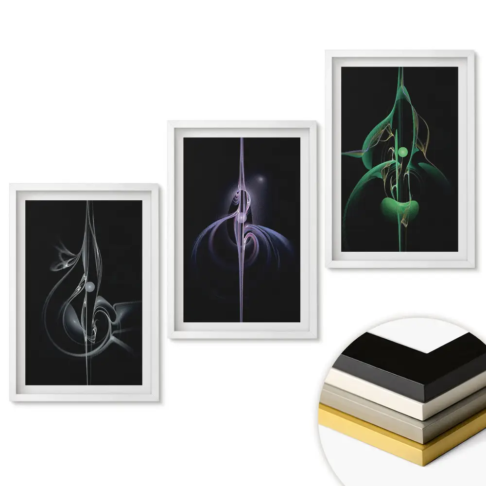 Triptych v ráme Hudobné abstrakcie v tme