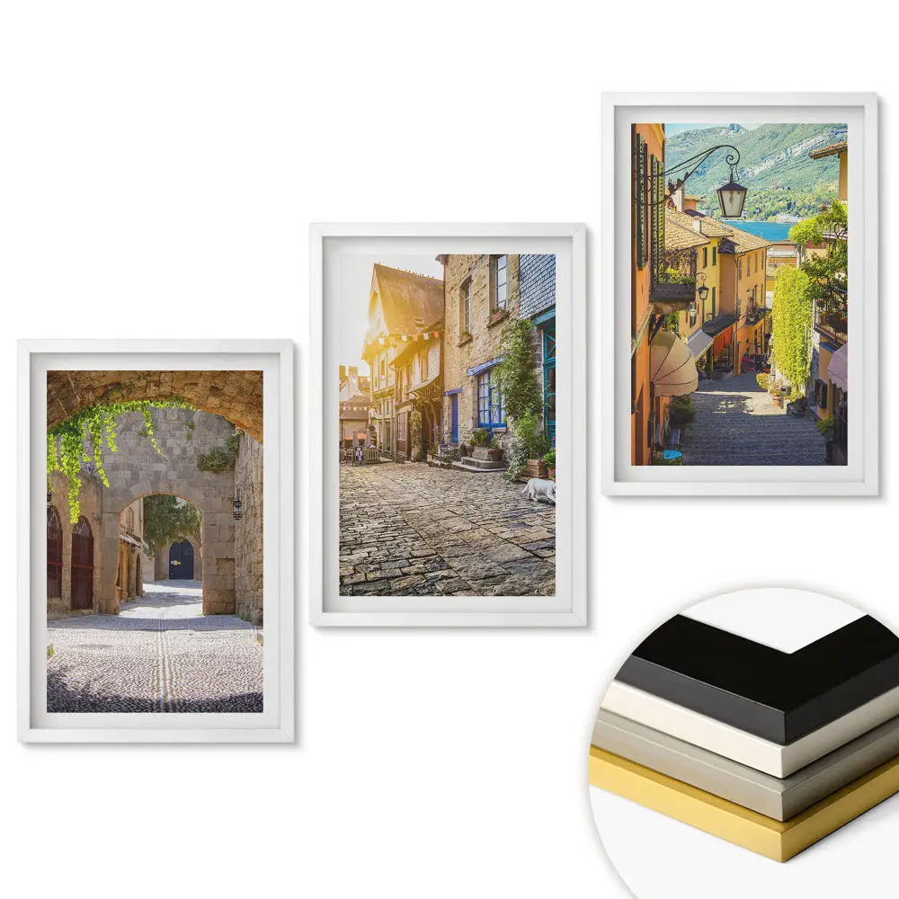 Triptych v ráme Očarujúce uličky a malebné výhľady