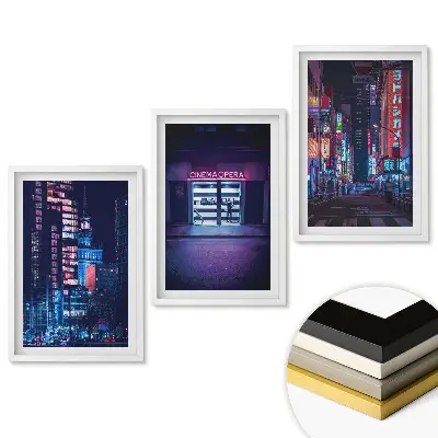 Sada obrazov na stenu Nočný život v mestskej krajine