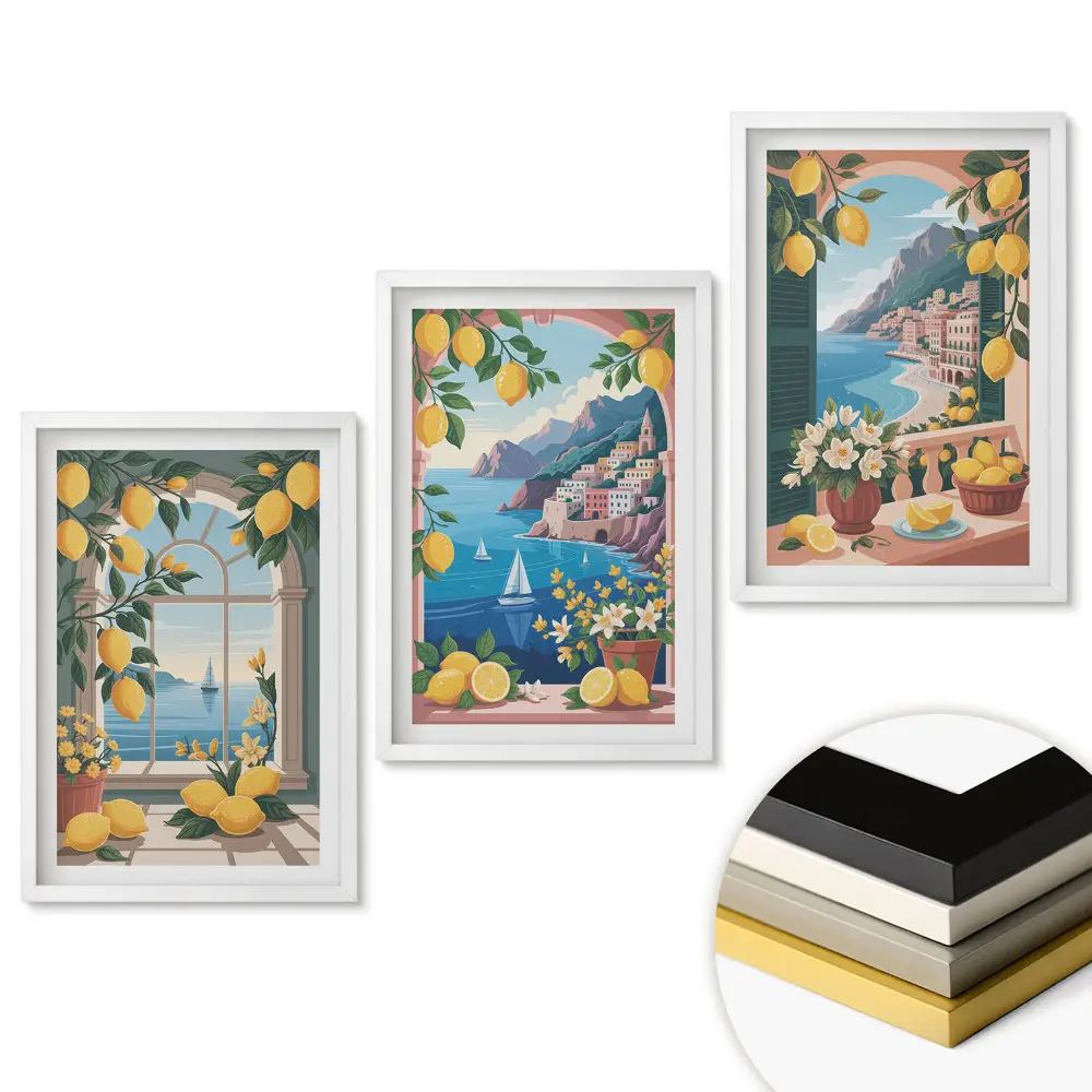 Triptych v ráme Citrónové inšpirácie v maľovaní.