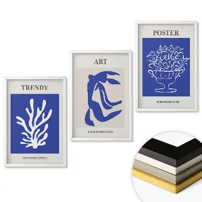 Triptych v ráme Moderná grafika v umeleckom štýle