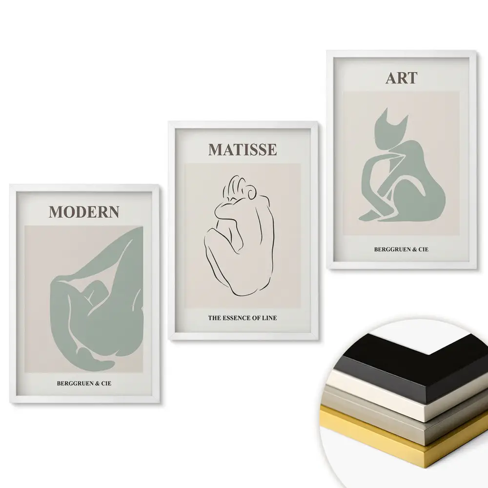 Set obrazov na stenu Minimalistické umelecké dielo na stene