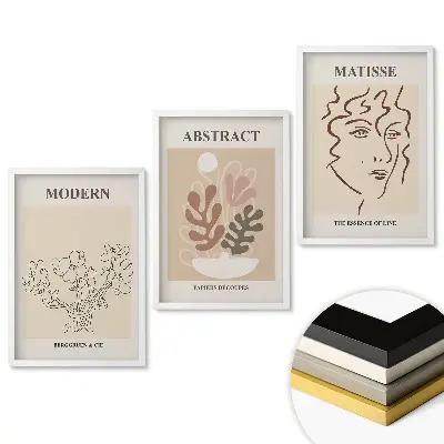 Set obrazov na stenu Moderné umenie v minimalistickom štýle