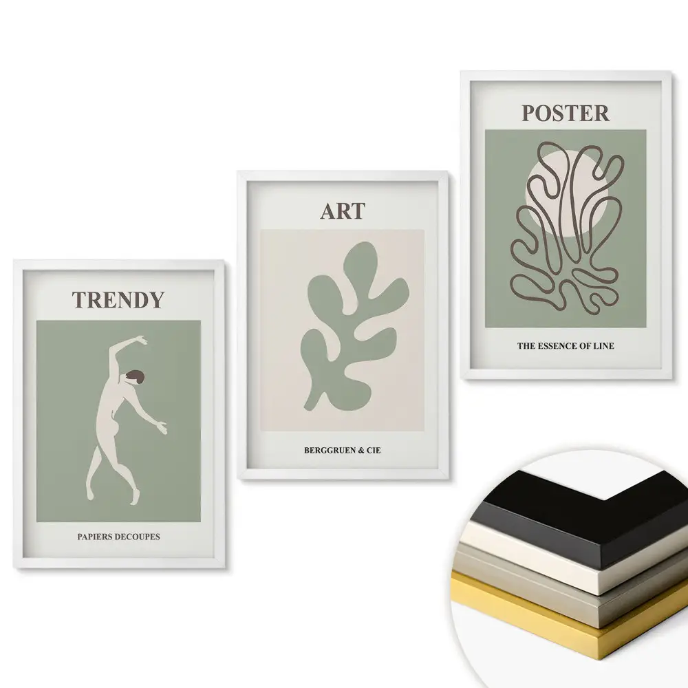 Triptych v ráme Moderná interiérová grafika