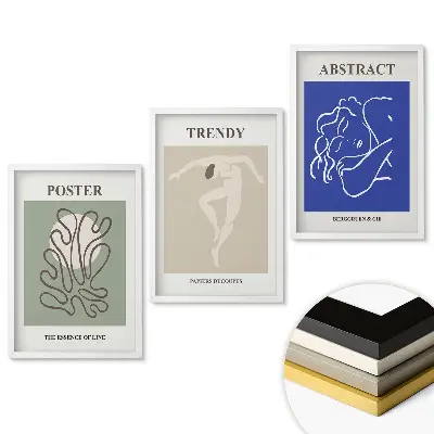 Triptych v ráme Moderná interiérová grafika