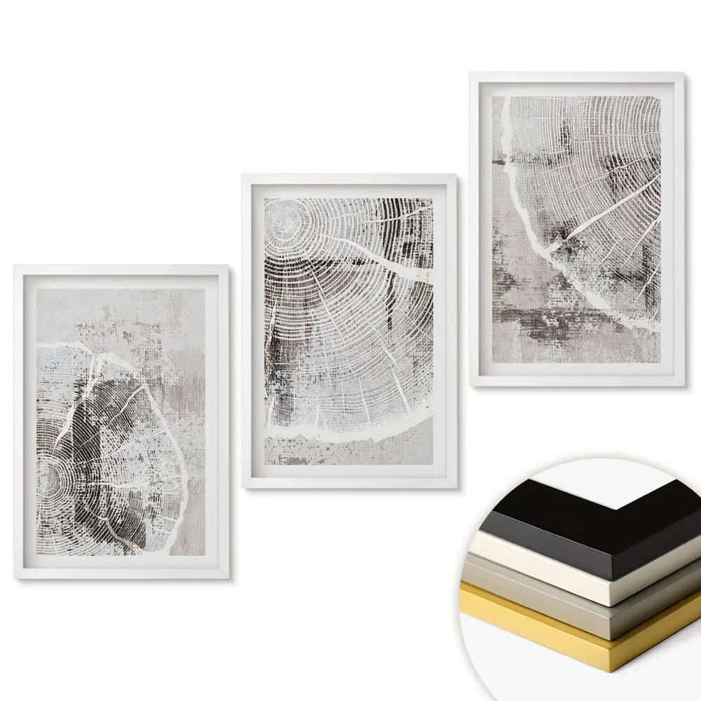 Triptych v ráme Prirodzená krása v minimalistickom štýle