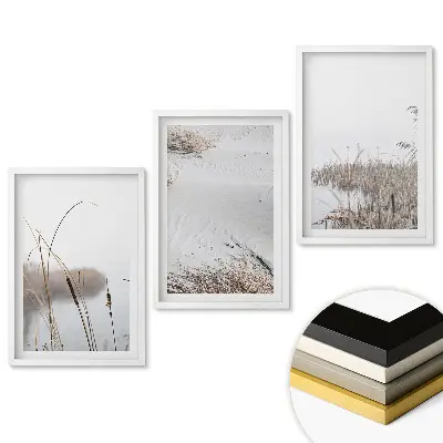 Triptych v ráme Pokoj prírody v jemných odtieňoch