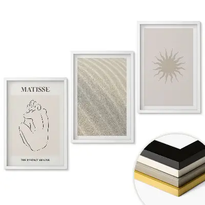 Minimalistický triptych v rámoch v troch verziách