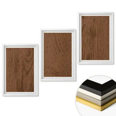 Set obrazov na stenu Minimalistické pozadie v odtieňoch hnedej