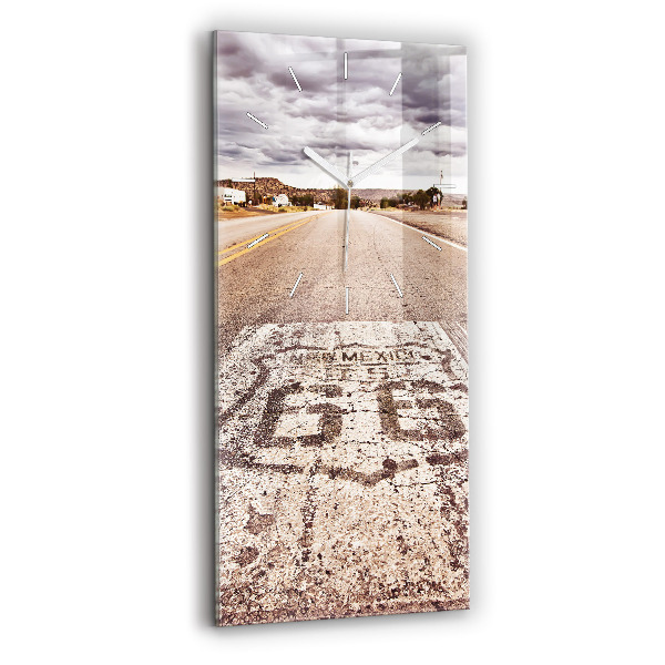 Vertikálne sklenené hodiny Cesta Route 66 USA