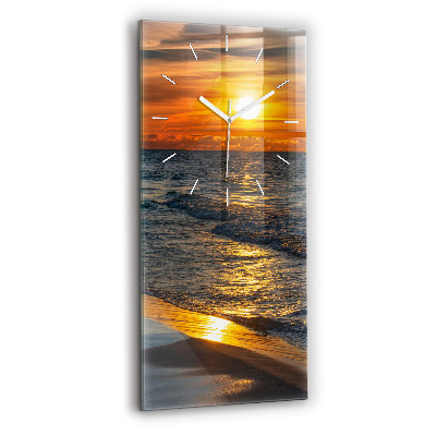 Vertikálne sklenené hodiny Władysławowo Baltské more
