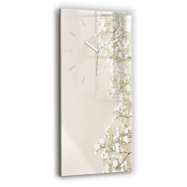 Vertikálne hodiny Kvitnúce kvety gypsophily