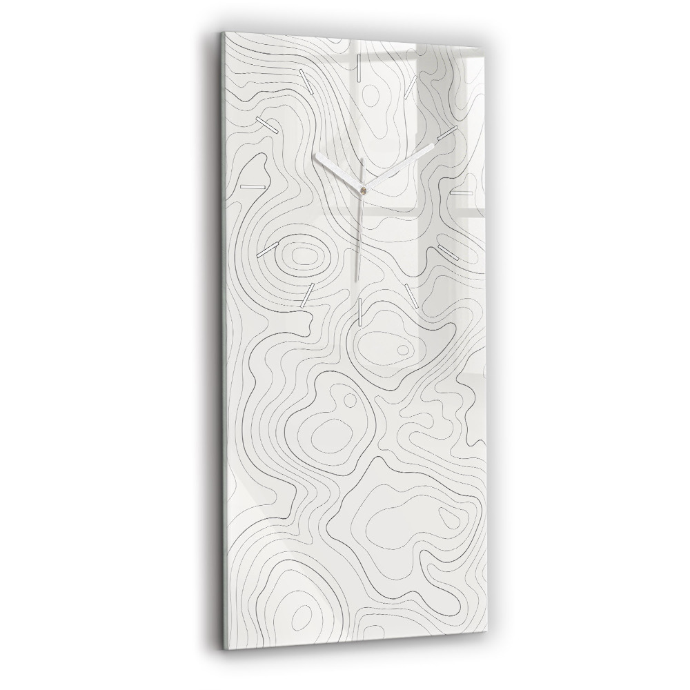 Vertikálne sklenené hodiny Škvrny abstraktné