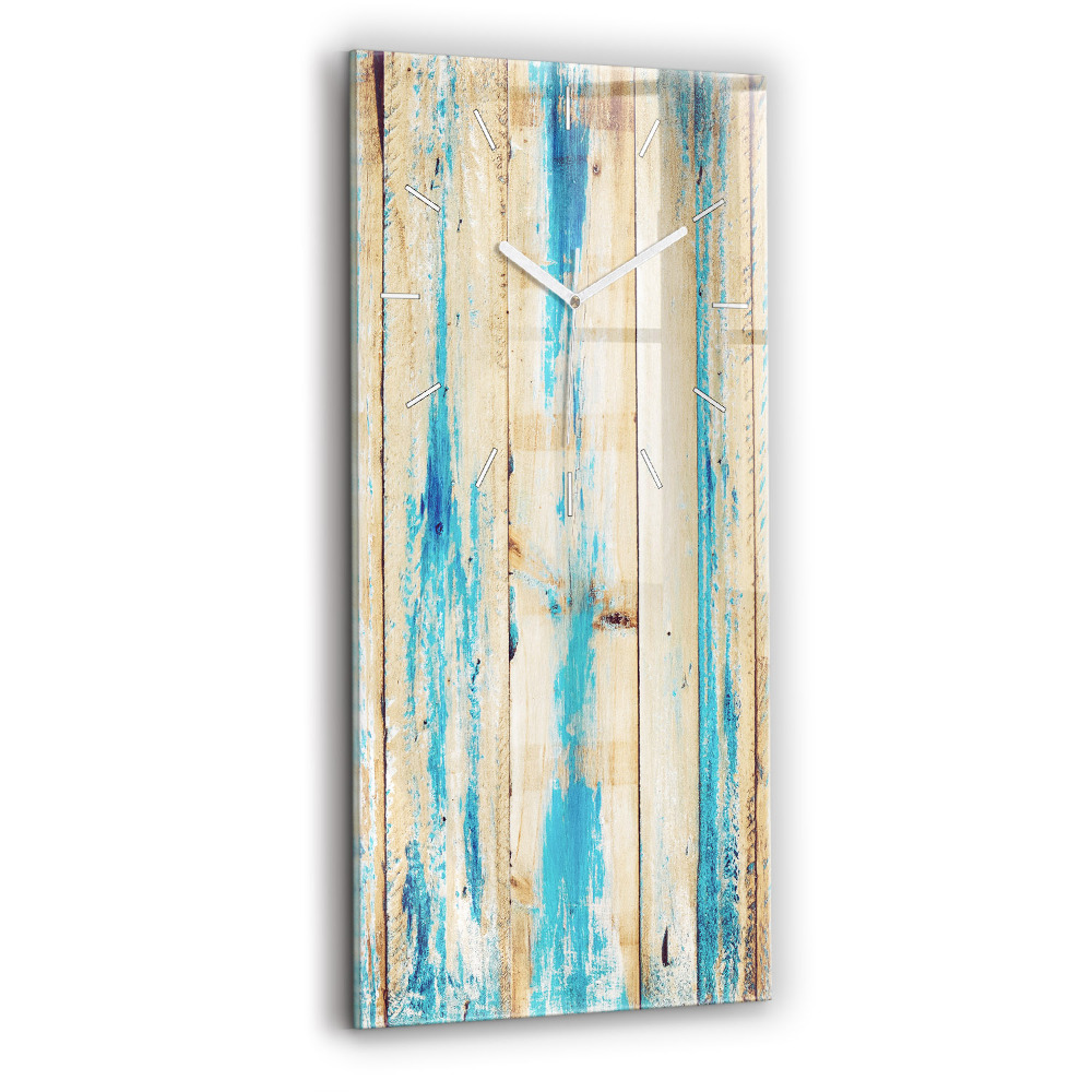 Vertikálne hodiny Poškriabané drevo