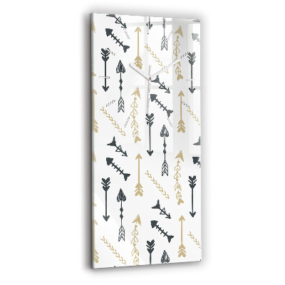 Vertikálne hodiny Geometrický hipsterský vzor