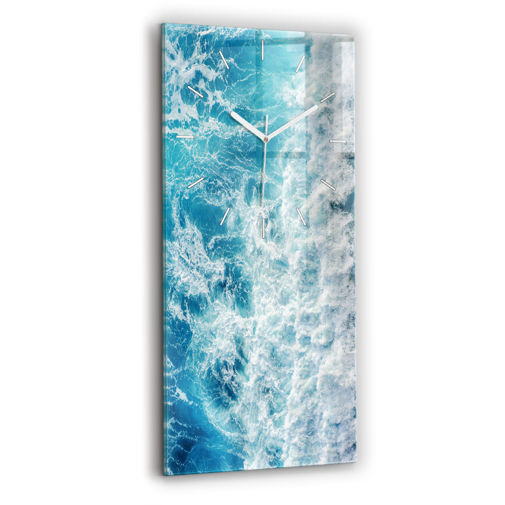 Vertikálne sklenené hodiny Vlny oceánu
