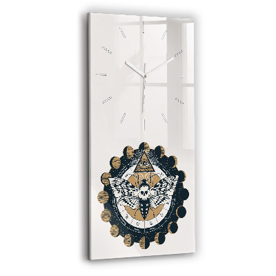 Vertikálne sklenené hodiny Fázy mesiaca a oka