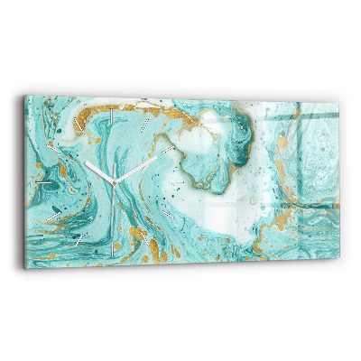 Horizontálne hodiny Mramorová textúra