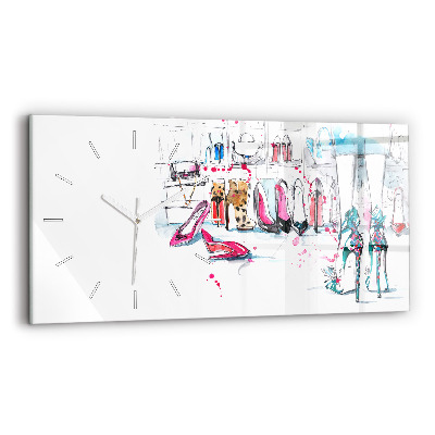 Horizontálne sklenené hodiny Prvok ženskosti