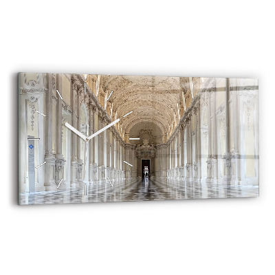 Horizontálne sklenené hodiny Múzeum La Veneria Reale