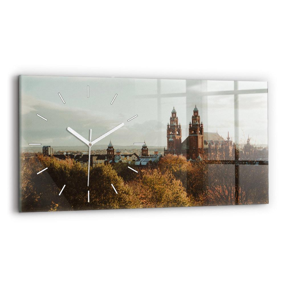 Horizontálne sklenené hodiny Galéria umenia v Glasgowe