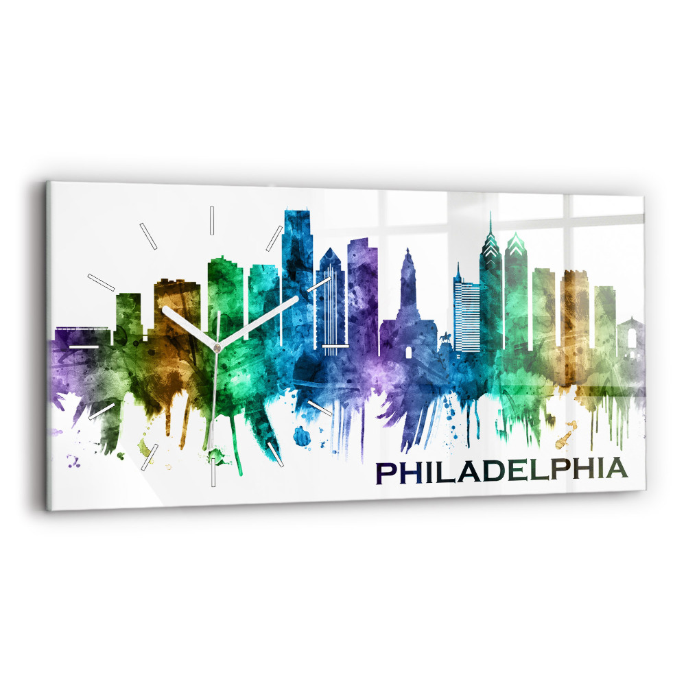 Horizontálne hodiny Farebná Filadelfia