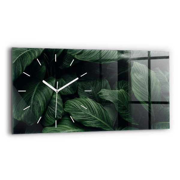Horizontálne hodiny Tropická monstera
