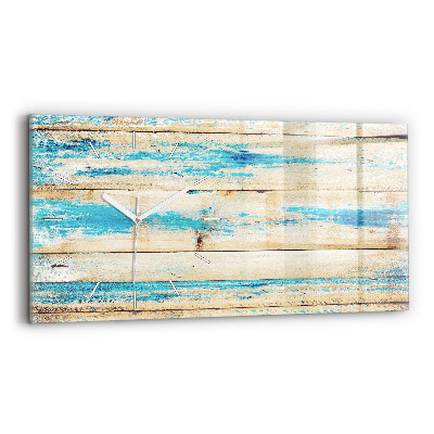 Horizontálne hodiny Poškriabané drevo