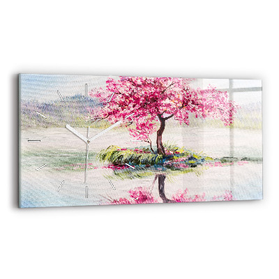 Horizontálne hodiny Mozaika stromu