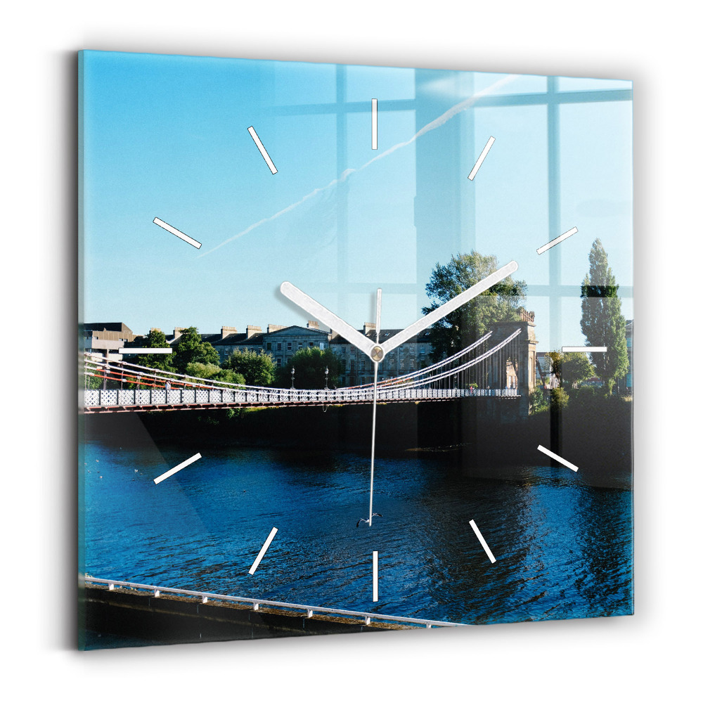 Štvorcové sklenené hodiny Southportland Škótsko