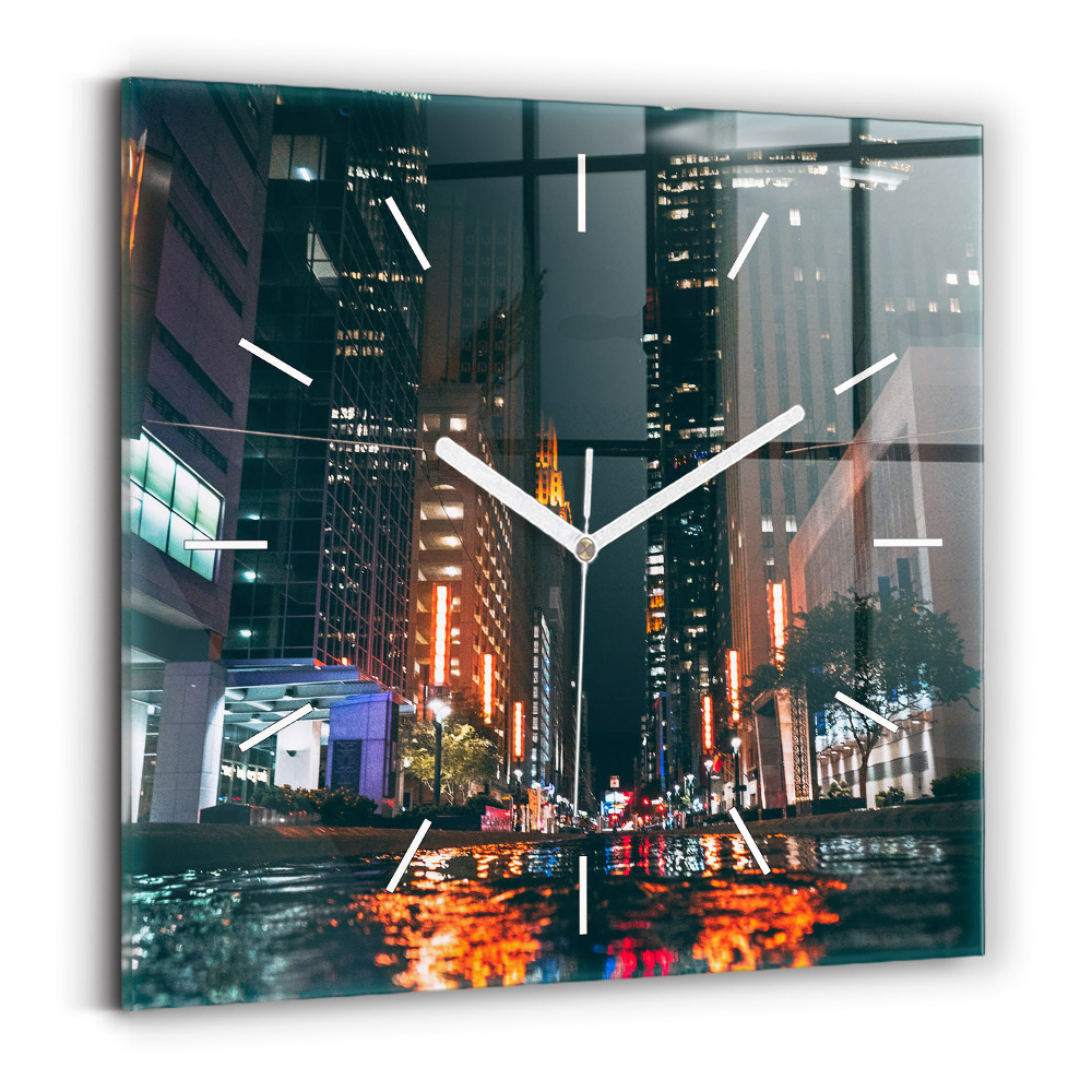 Štvorcové sklenené hodiny Hotel Hilton v Houstone