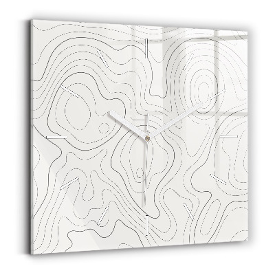 Štvorcové hodiny Škvrny abstraktné