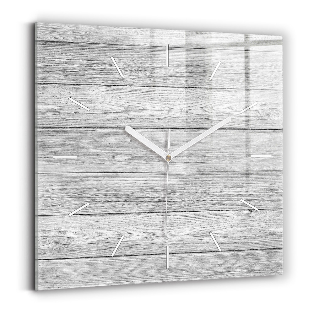 Štvorcové nástenné hodiny Drevené panely