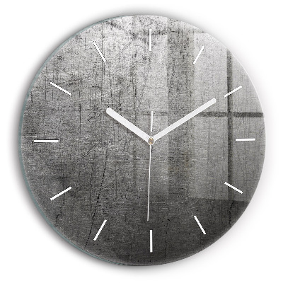 Vertikálne sklenené hodiny Priemyselný betónový minimalizmus