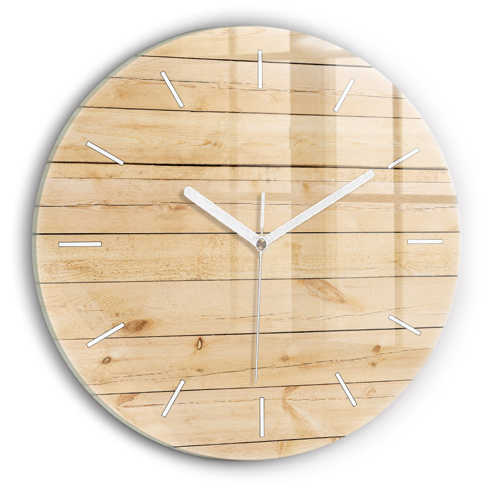 Vertikálne sklenené hodiny Drevené pásy elegancie