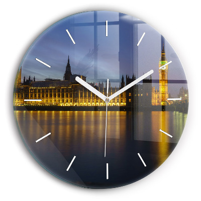 Vertikálne hodiny Večerný Londýn nad Temžou