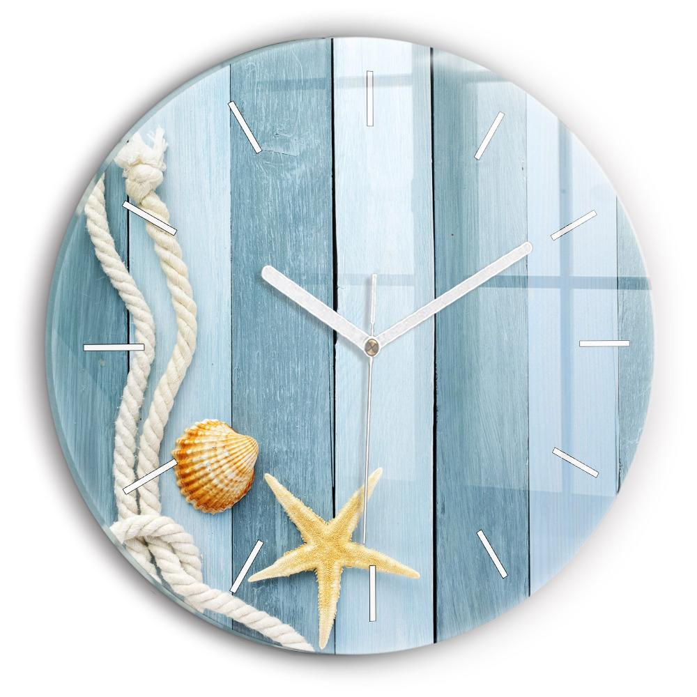 Vertikálne sklenené hodiny Námornícky pobrežný sen so šnúrkou