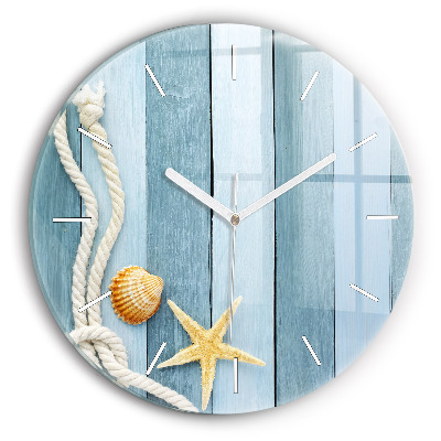 Vertikálne sklenené hodiny Námornícky pobrežný sen so šnúrkou