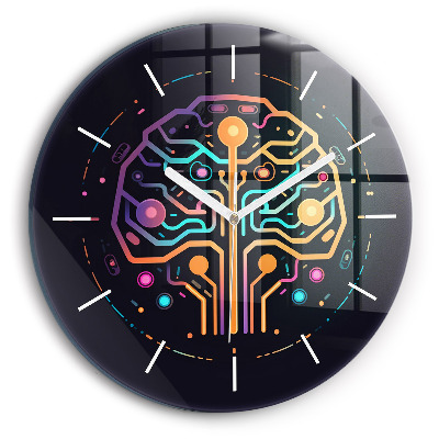 Vertikálne hodiny Neonový obvodový mozog